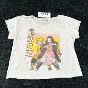 Demon Slayer T‎ Shirt Womens Small White Cotton Anime Manga Graphic Print Cotton